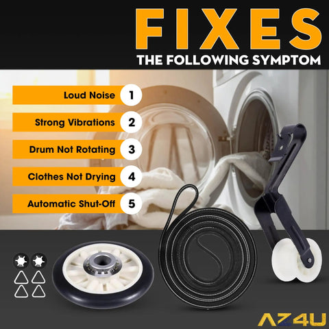 Dryer Repair Kit Compatible With Major Dryer Brands Including Maytag Whirlpool Kenmore Kitchenaid Replacement Parts 2 Rear Drum Rollers