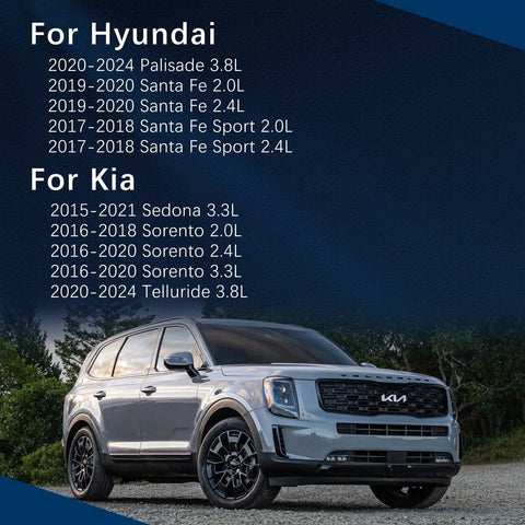 Kia SUV compatible with Engine Air Filter Replacement For Hyundai Palisade Santa Fe Santa Fe Sport Kia Sedona Sorento Telluride 3.8L 2.0L 2.4L 3.3L Engines Replaces CA11943 28113-A9100 Easy Install Long Lasting Performance Premium Quality