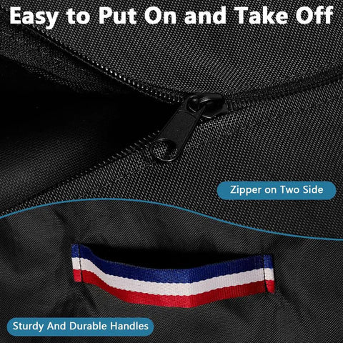 No Sweat Heavy Duty Waterproof Pallet Cover With Thick 600D Fabric And PU Back Coating zipper detail and sturdy handle