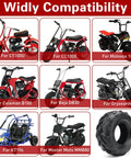 145/70-6 Mini Bike Tires Tubeless Replacement For Coleman CC100X CT100U KT196 GMB100 Baja Doodle Bug DB30 Motovox RT100 And More image