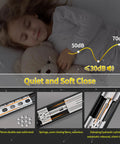 Soft Close Full Extension 16 Inch Ball Bearing Drawer Slides Heavy Duty Side Mount Black Pair For A Smooth Quiet Glide 100 Pound Load Capacity Durable Cabinet Drawer Glides Ideal For Home Renovations, quiet close mechanism close-up