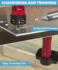 Pro Grade 10 In 1 Countersink Drill Bit Set With Depth Stop And Chamfer Tool, used on metal and wood surfaces.