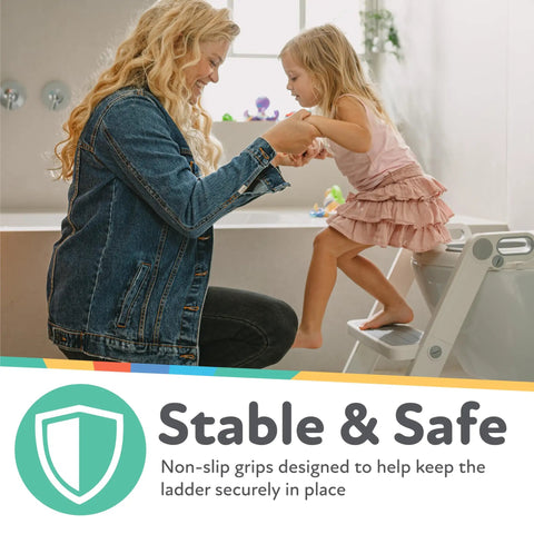 Toddler Step Ladder Potty Seat Folds Flat For Easy Storage Smooth Potty Training Game Changer Two In One Convenience Piece Totally Kid Approved And Built Solid For Stress Free Routines All Around
