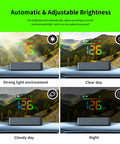 H4 Car HUD Head Up Display Real Time Speed Readout GPS Speedometer Auto Dimming Windshield Projection brightness demo