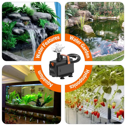 Beast Submersible Pond Pump With Adjustable Flow Up To 600GPH 2270 LPH 35W for aquariums, waterfalls, ponds, hydroponics