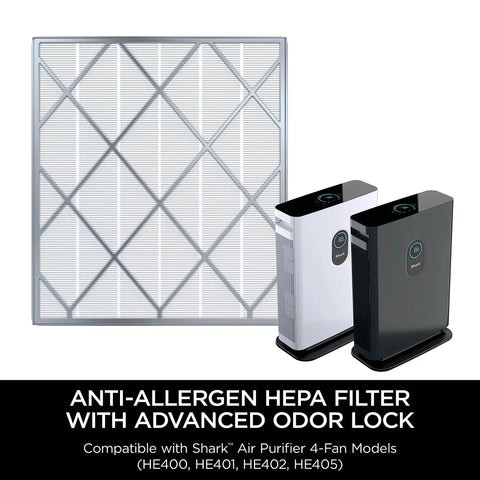 Anti-Allergen HEPA Filter With Advanced Odor Lock For Air Purifier 4 Series HE401 HE402 Cleans Up Dust Dander Smoke And Odors Like A Boss Filtration Down To Three Tenths Micron Gray