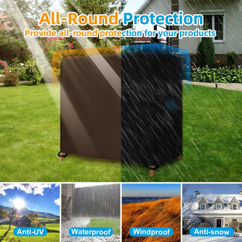Tough As Nails 600D Oxford Hammock Glider Cover in black with UV, windproof, waterproof protection over swing in garden