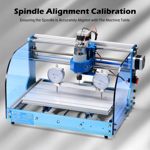Pro Grade CNC Milling Tramming Tool Calibration System With 1/2, 1/4, 1/8 Inch Shanks and 0.001 Inch Dial Indicators showing spindle alignment