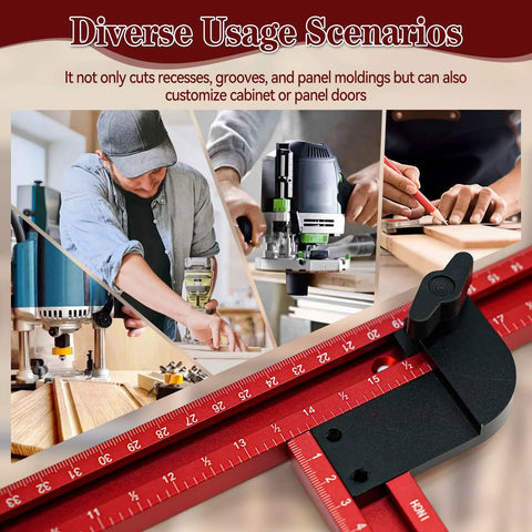 Top Shelf Adjustable Router Jig And Juice Groove Template For Sweet Custom Cabinet Projects 23.6 Inch working with router tools.