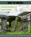 Beefy 42 Inch Deck High Lift Mower Blades Replacement 2 Pack For 942-04308 942-04308A 742-04308 742-04312 installation guide