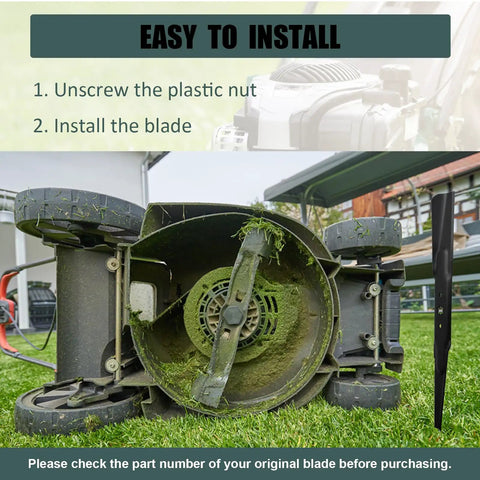 Beefy 42 Inch Deck High Lift Mower Blades Replacement 2 Pack For 942-04308 942-04308A 742-04308 742-04312 installation guide
