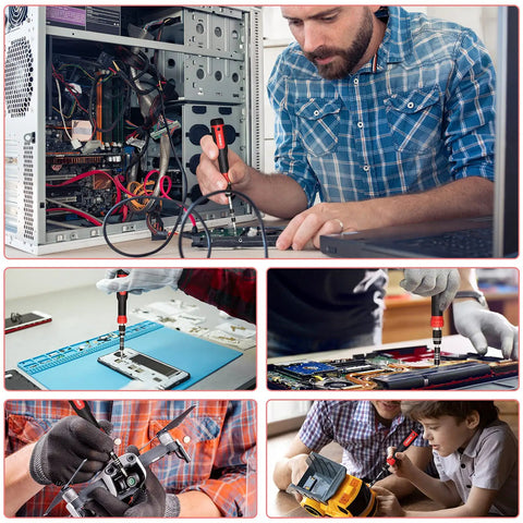 Using a 191-Piece Multi Bit Precision Screwdriver Set With One Quarter Inch Nut Driver For Electronics Repair And Home Improvement