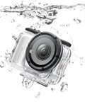 Underwater Dive Case Built For GO Ultra Action Camera Waterproof To 197ft 60m Glass Lens in water showing secure enclosure
