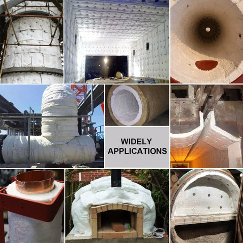Ceramic Fiber Insulation Blanket 1 Inch Thick For Heavy Duty Fireproof Heat Shield And Refractory Use collage of applications