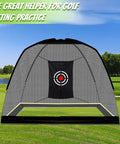 Golf Target Hitting Cloth For Backyard Practice, 5 By 4 Feet, Black, Portable And Foldable, Quick Setup For Indoor Or Outdoor Use
