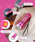 Pink Mini LED Flashlight With 3 Modes High Low Strobe Includes 3 AAA Batteries Water Resistant Pocket Size Flashlight