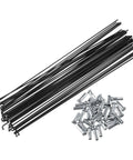 36 Pcs Bicycle Spokes Set 14G 263mm Length With Nipples For Most Bikes Durable Replacement Kit Pro Grade Wheel Spokes