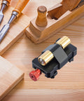 Badass Adjustable Honing Guide Sharpening Jig for Woodworkers, aluminum frame with cool grip handle, suited for knives and chisels.