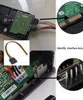 4Pack PH 2.0mm 4Pin to SATA15Pin Power Cable Adapter ITX Cord For Hard Drives 25cm 10inch Length, close-up of connectors