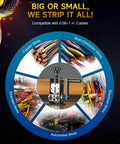 Manual Wire Stripper Machine For Drills, Fast Copper Wire Stripping Tool 0.06 To 1 Inch, Scrap Wire Recycler Display