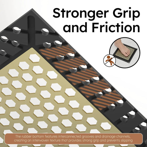 Solid Square Shower Drain Hair Catcher Non Moving Drain Cover Stopper Filter Keeps Your Tubs Rolling Smooth With Strong Grip