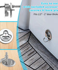Marine Grade Cam Latch For Boats 316 Stainless Steel Hatch Lock Set With Back Plate Flush Pull Handle Adjustable Arm Includes Screws Rugged Deck Hardware For Yachts Ships And RVs Salt Life Ready installation view
