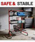 Heavy Duty Steel Rolling Parts Rack For Auto Body Shops Three Shelf Cart With Locking Casters, Boss Grade Garage Storage Organizer