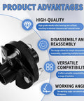Universal Steering Rag Joint Coupler Solid Billet Steel Dead On Zero Slap Flex Shaft Adapter with needle roller bearings.
