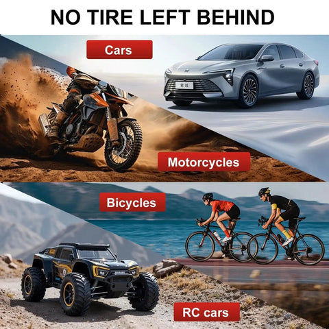 Hardcore Pro Tire Repair Glue For Fast Emergency Flat Repairs And Worn Sidewall Cracks Durable All Weather Road Ready Auto Rubber Sealant on diverse vehicle types.