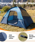 Two Person Camping Tent With Quick Setup In Minutes Waterproof With Mesh Top And Ventilated Door Lightweight 4.4 Lb Portable Family Tent