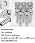 Brass Misting Nozzles Kit 30 Pcs With Filter Mesh 1/4 Inch Tee Fittings 0.012 Inch Orifice Replacement Sprayer for Cooling