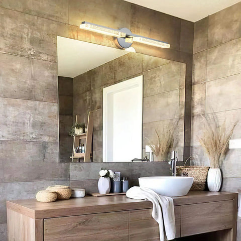 Bano Modern LED Vanity Light Fixture In Chrome Finish For Bathroom Ultra Bright Dimmable Bath Vanity Bar Energy Efficient