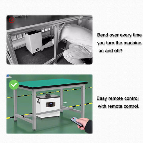 Pro Grade Laser Engraver Smoke Purifier With 4 Stage Filtration Solder Fume Extractor for Laser Cutter on under desk and remote control