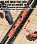 T Shaped Cabinet Pull Jig For Hit The Mark Drill Alignment and No Sweat Handle Installation with a Straight Shooter design showcasing a double-hole positioning slider.