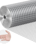 Real Deal 1/2 Inch Hardware Cloth, 24 By 25 Ft Roll, 19 Gauge Hot Dipped Galvanized Steel Wire Mesh shown rolled with hand for size reference.