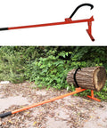 51 Inch Timberjack Log Lifter With Adjustable Cant Hook Roller Heavy Duty Steel Log Jack for Rolling and Lifting Logs