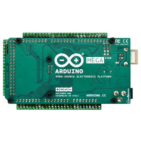 Ultra Tiny GPIO Terminal Block Breakout Board For Arduino Mega 2560, 2.54mm Pitch, 0.1 Inch, Supports 28 AWG To 18 AWG Wire, Screw Terminal, Pre-Soldered Assembly, FR-4 Dual Copper PCB, Easy Prototyping For Makers And Hobbyists, rear view
