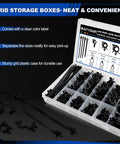 200 Piece Car Wire Loom Routing Clips Kit with 14 Clip Sizes and 4 Universal Push Mount Zip Ties for Wiring Harness Replacement