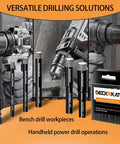 DECKRKAT 7-piece diamond drill bit set for tile and masonry; sizes 3/16 to 1/2 in; includes 1/4 masonry bit; case.