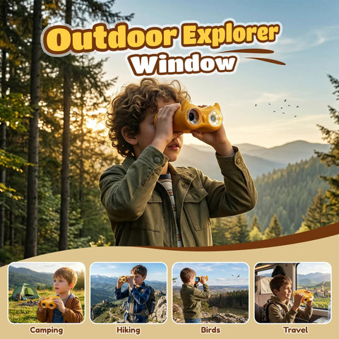 2 In 1 Digital Microscope And Telescope For Kids Portable USB STEM Toy 1000X Magnification And 10X Viewing Ideal Birthday Gift For Boys And Girls Aged 3 8 12 Explore Cells Fibers Rocks And More In A Fun Hands On Discovery Kit. boy using yellow outdoor explorer window toy