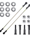 Two Pack Height Control Valve Adjustable Linkage Rod Kit 13.5 To 19.5 Inch Fits Haldex 48100225 Neway SRK168 Meritor R307852 For Semi Trucks And Heavy Duty Rigs With Air Suspension, rods and hardware