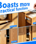 Ultra Slim Invisible Cabinet Door Magnets With High Adhesion No Drilling Required Strong Magnetic Catch for various cabinets.