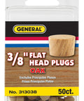 Three Eighths Inch Flat Head Wood Plugs In FSC Ethically Sourced Oak Pack Of Fifty For Filling Screw Holes With Flush Finish