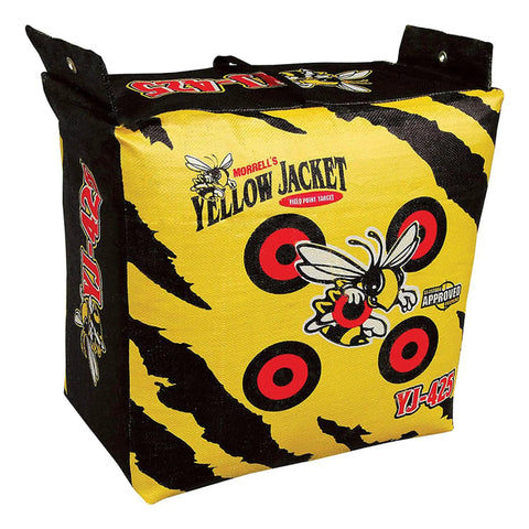 Yellow Jacket Archery Target Bag Portable with dual sides and ten bullseyes, easy carry handle for backyard practice.