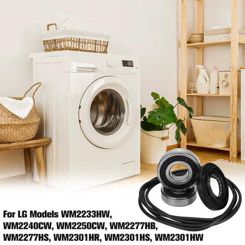 Heavy Duty Front Load Washer Tub Bearing And Seal Kit Replacement For Lg And Kenmore Rigs, featuring steel gaskets and bearings.
