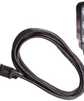 Beefy 240V Extension Cord, 12 Foot, 14-Gauge Grounded Black Power Cable, NEMA 6-15R Ready with three outlets, coiled view