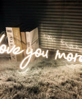 Neon Sign In Transparent Acrylic, Dimmable LED Wall Light That Turns Any Room Into A Cozy Vibe on plush carpet, warm white glow