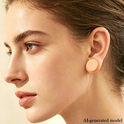 All In One Clear Silicone Ear Stretching Gauges Kit With 14 Sizes From 8G To 25Mm Double Flare Tunnels Plugs for women side view