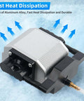 Air assist pump kit for laser cutter with aluminum body, adjustable 30 L/min, brass hose connector