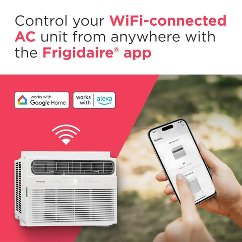 Big Chill 8000 BTU Smart Window Air Conditioner With Reliable WiFi Link And Voice Activated Controls For Rooms Near 350 Sq Ft Whispers Quiet Eco Modes Plus Three Fan Speeds And Clean White Casing